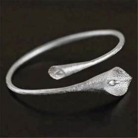 Handmade-Flower-Design-925-silver-cuff-bangle (4)